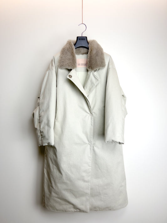 Sustainable Cotton Cashmere Shearling Padded Coat