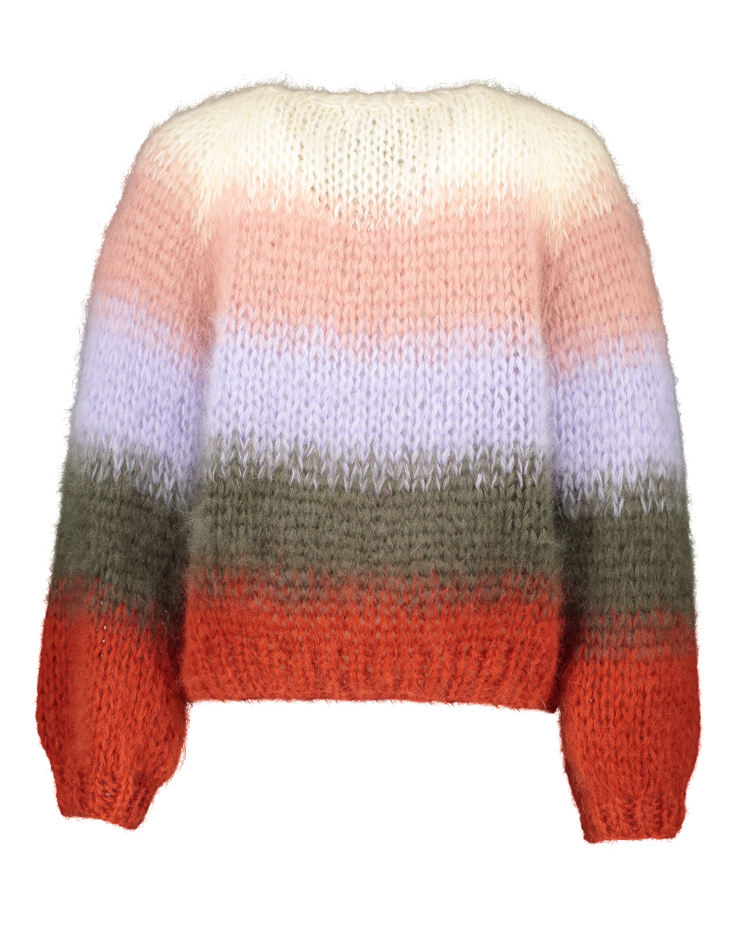 MOHAIR DEGRADE STRIPES CARDIGAN