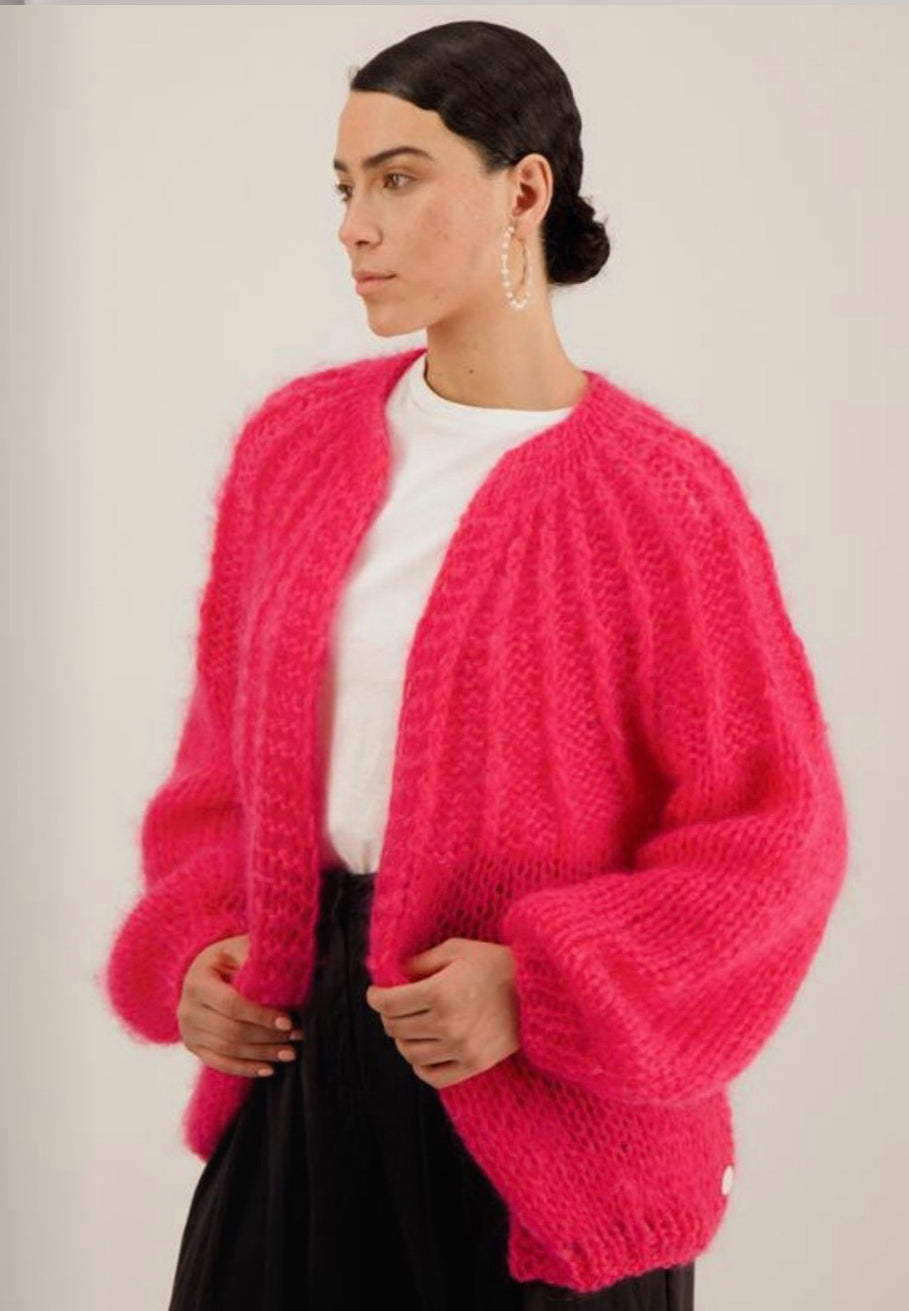 MOHAIR OPEN FRONT CARDIGAN