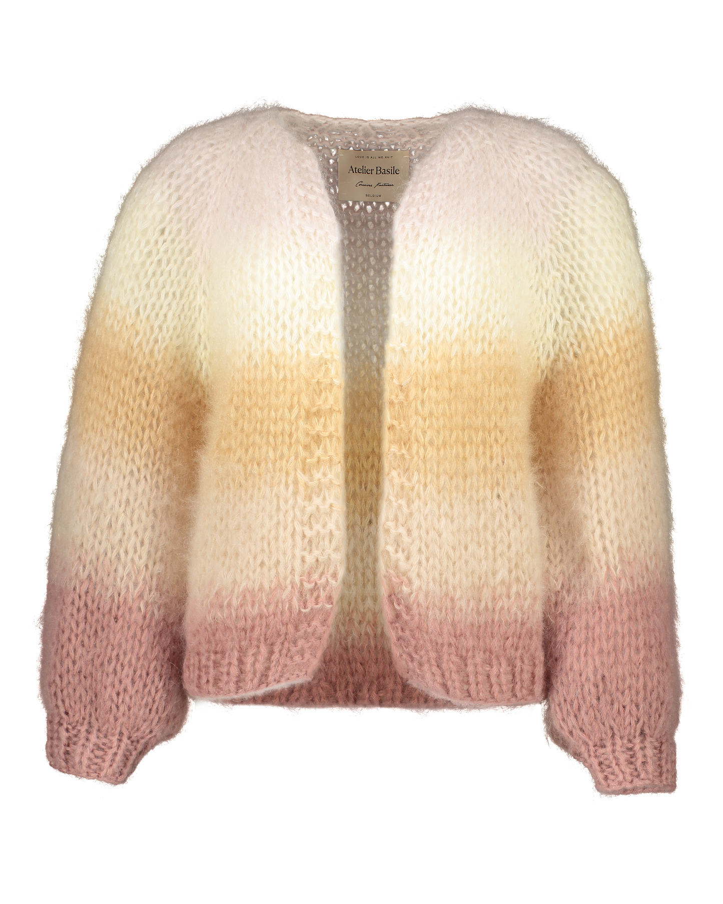 MOHAIR DEGRADE STRIPES CARDIGAN