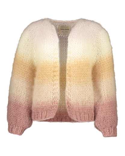 MOHAIR DEGRADE STRIPES CARDIGAN