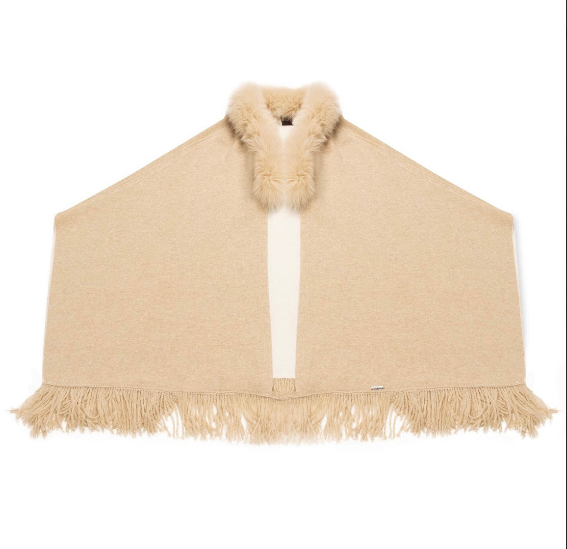 CASHMERE AND MERINO WOOL CAPE OPEN FRONT