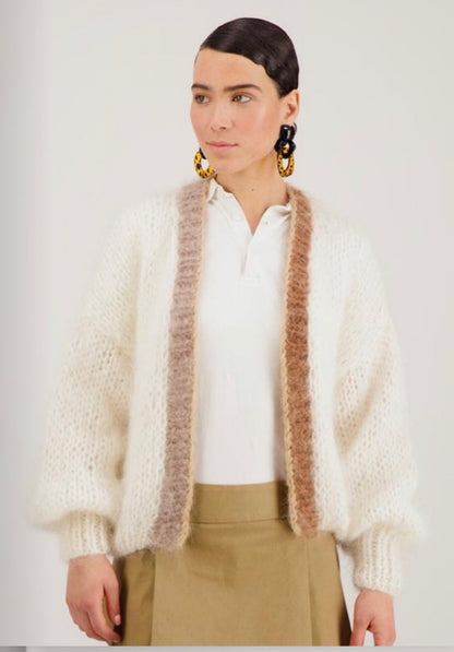 MOHAIR BOMBER CARDIGAN