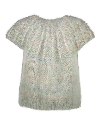 MOHAIR CROPPED SLEEVELESS CARDIGAN