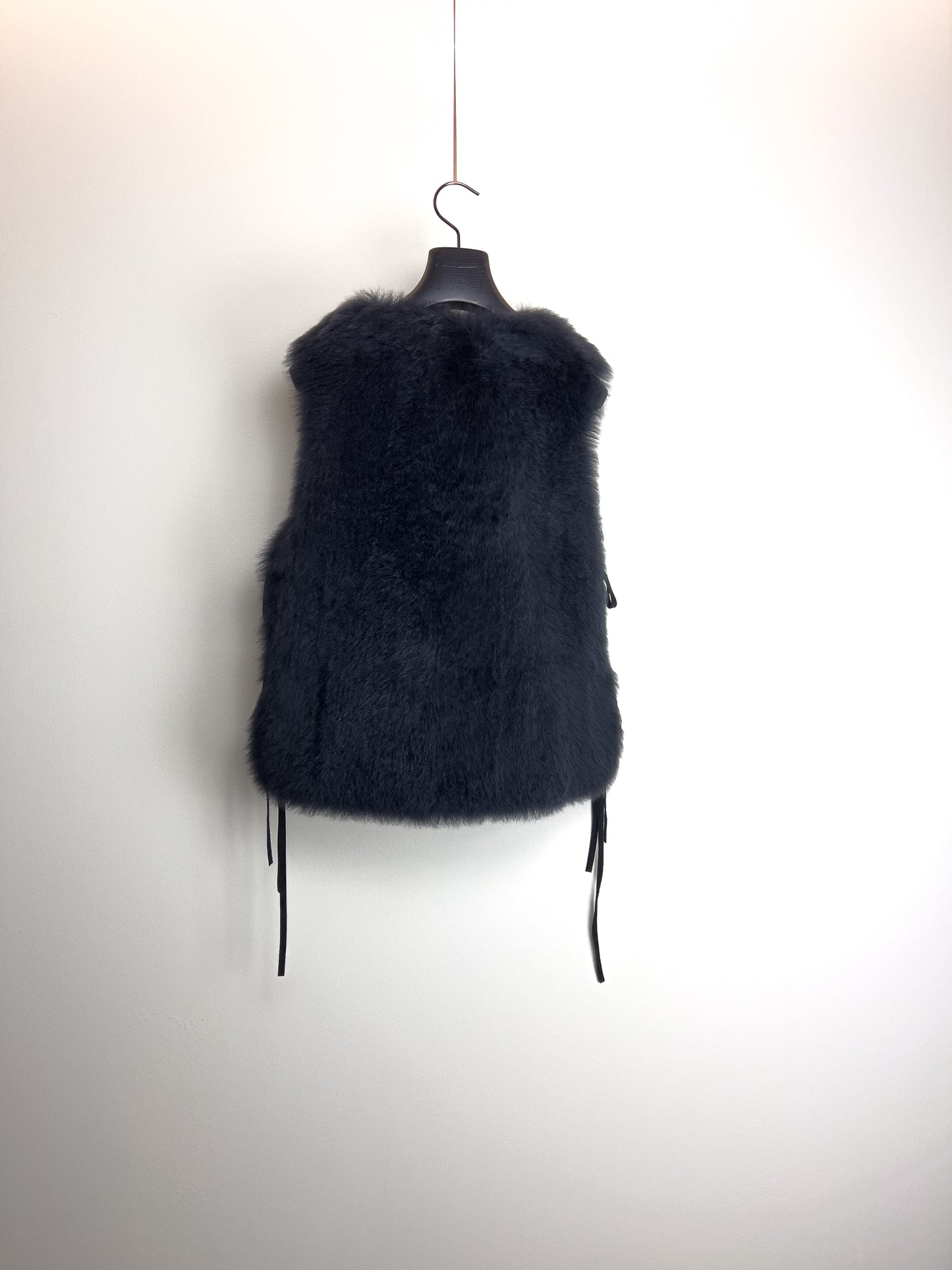 Foxy Lambskin Shearling Tie Gilet