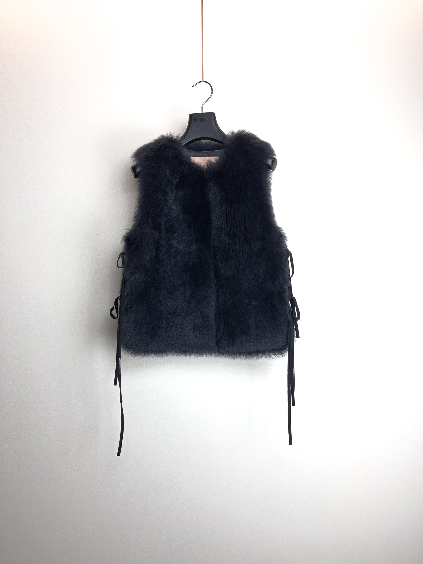 Foxy Lambskin Shearling Tie Gilet