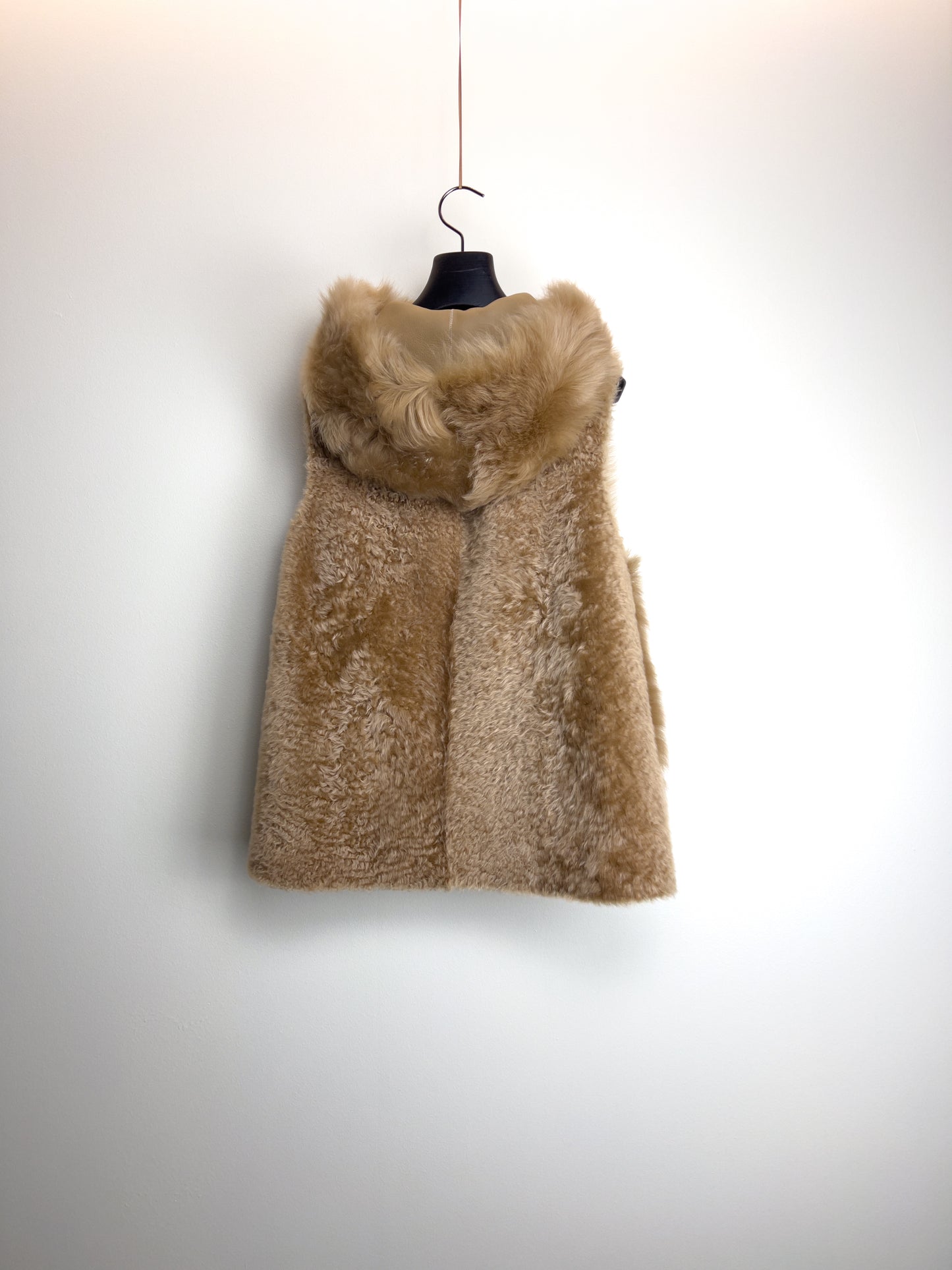 Toscana & Feather Shearling Hooded Gilet